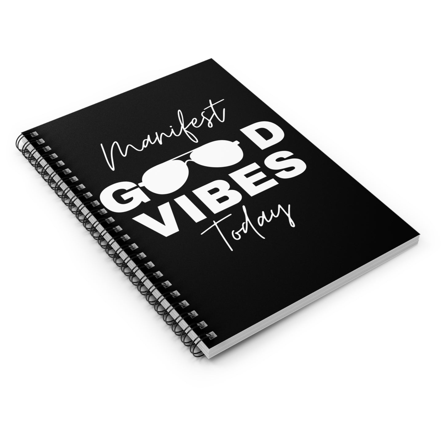 Good Vibes Spiral Manifestation Notebook - Ruled Line