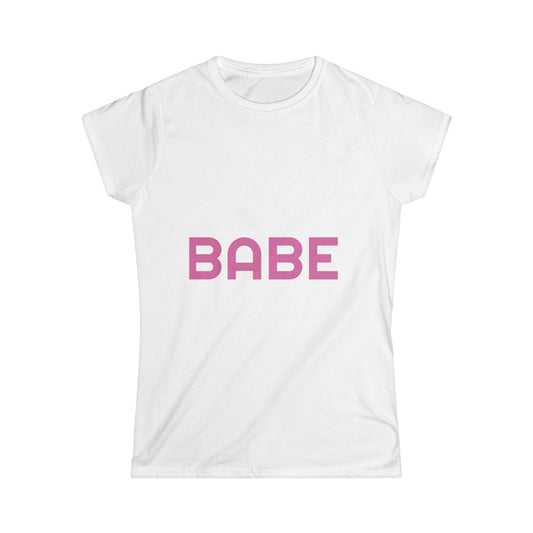 Women's Soft style  Hey Babe Tee blk