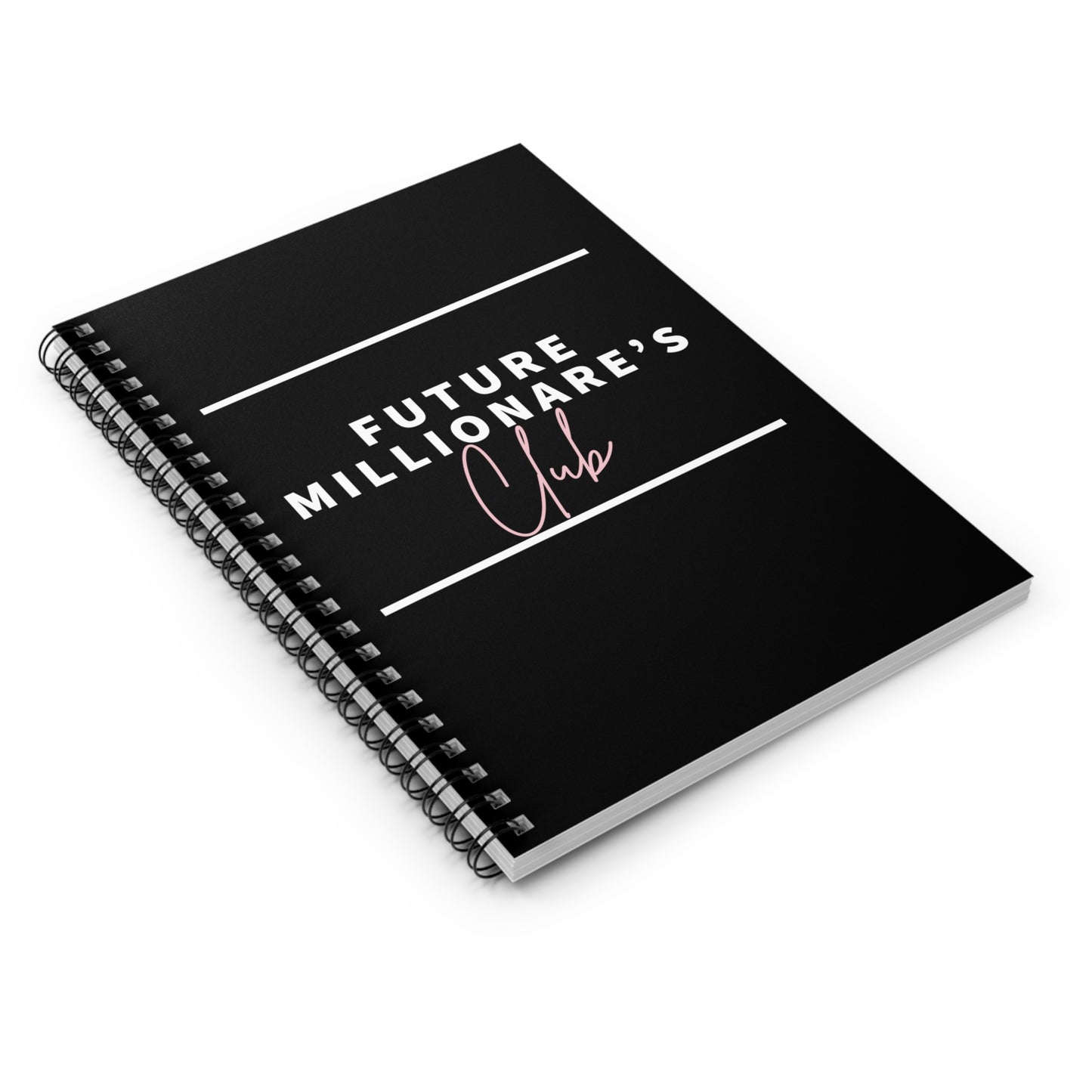 Millionaires Spiral Manifestation Notebook - Ruled Line