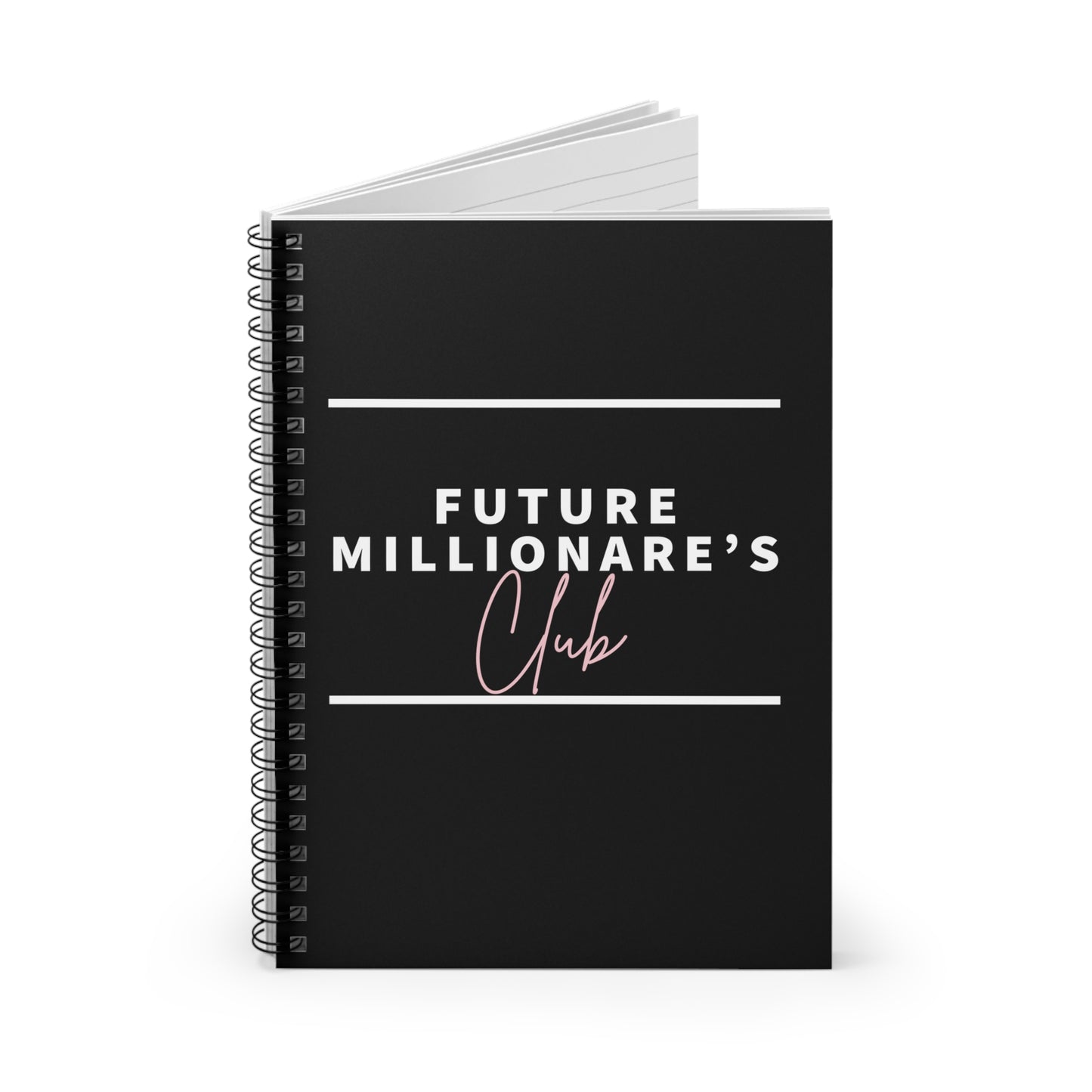 Millionaires Spiral Manifestation Notebook - Ruled Line