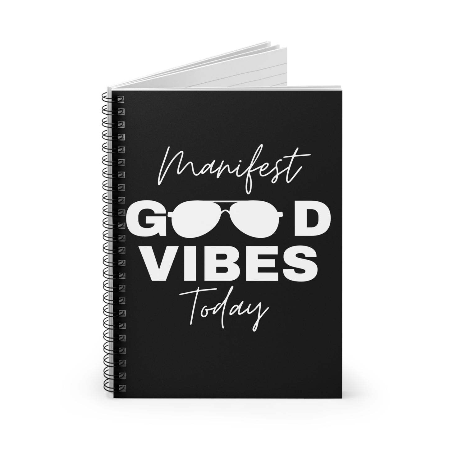 Good Vibes Spiral Manifestation Notebook - Ruled Line