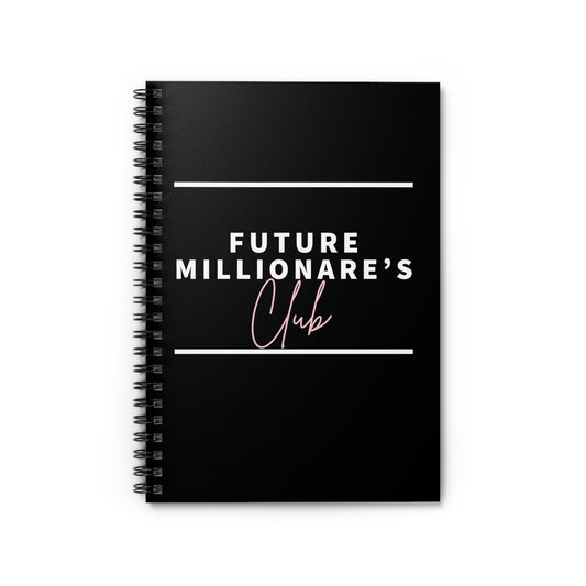 Millionaires Spiral Manifestation Notebook - Ruled Line